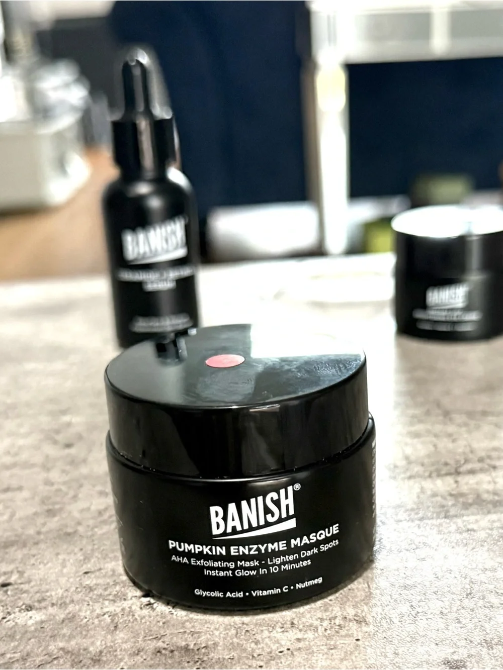 Rare Banish Skincare Bundle w/ Ceramide Serum Pumpkin Masque Eye Lift Creme NEW